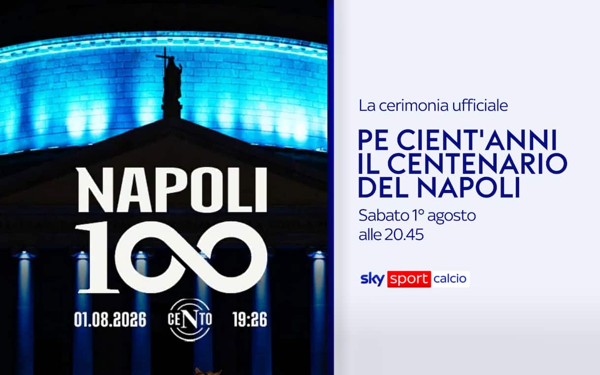 Napoli celebra i 100 anni con diretta su Sky Sport