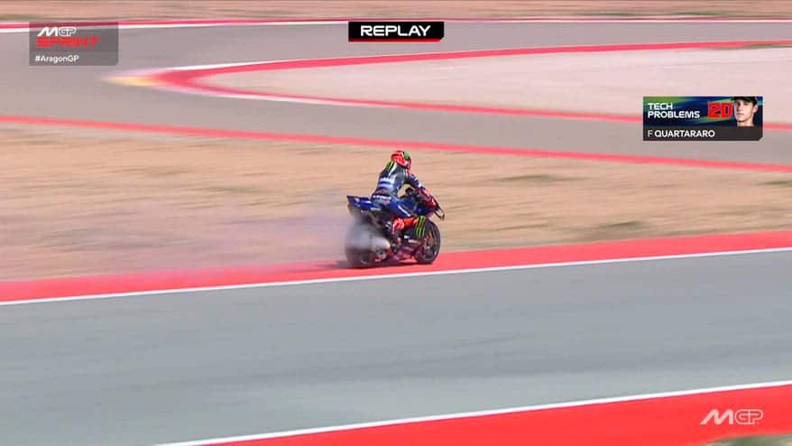 Quartararo, problemi per la Yamaha nella Sprint di Aragon