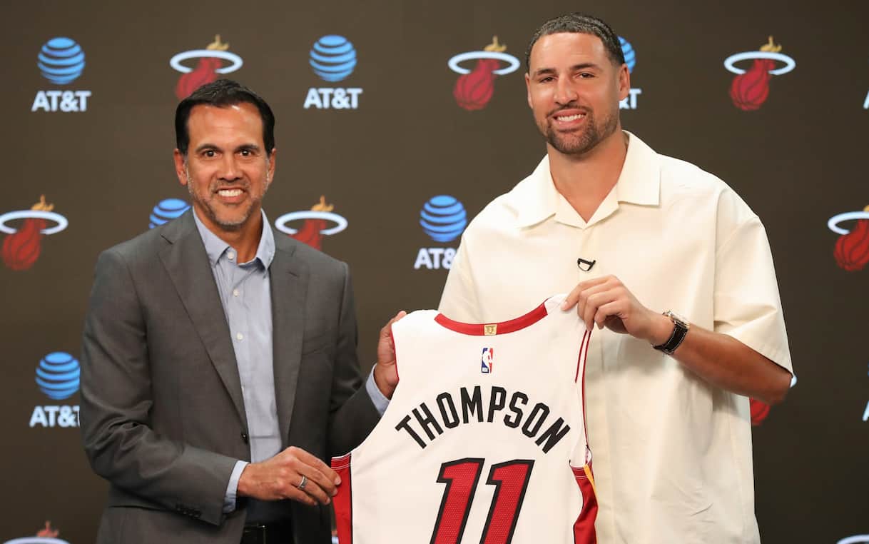 Klay Thompson Introduces Himself as Miami Heat Player After Dallas Mavericks Buyout