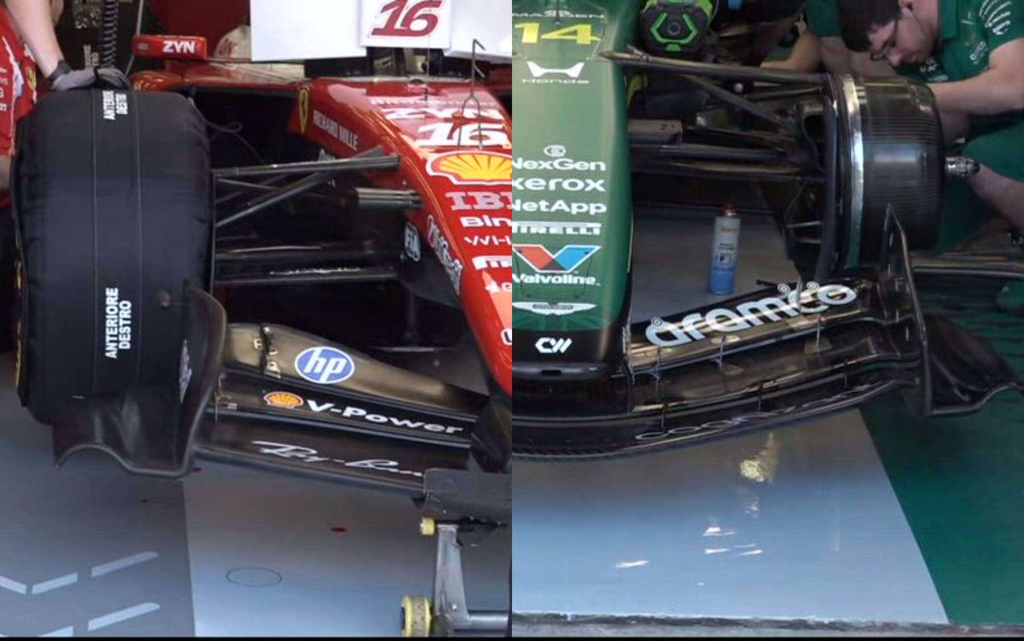 Test F1, Ferrari e Aston Martin al confronto sulle ali. Il commento di Matteo Bobbi