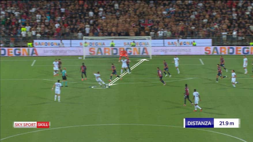 Come calcio Calhanoglu: il gol al Caglairi allo Sky Skill
