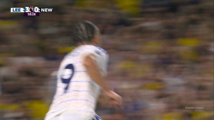 Okafor in controbalzo: il video del gol in Leeds-Newcastle