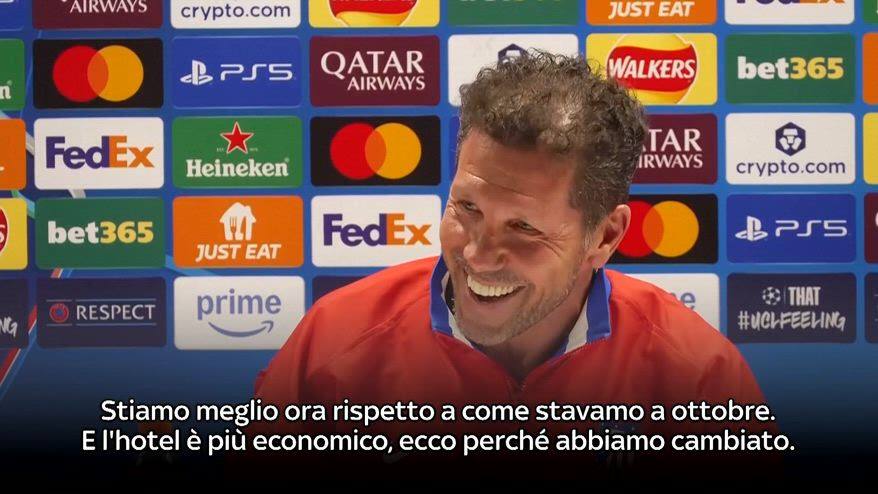 Simeone: "Hotel nuovo? Cambiato perché più economico"