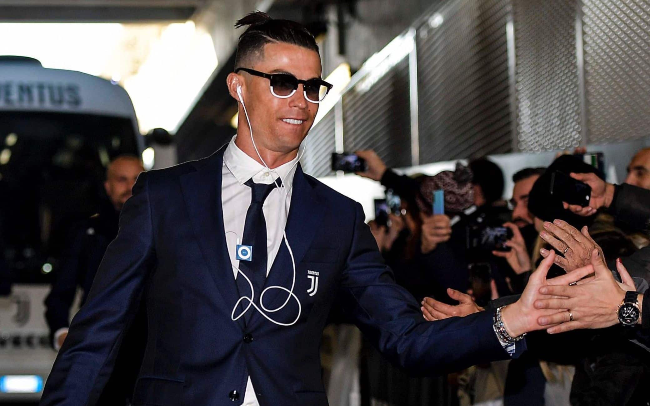 L'arrivo di Ronaldo allo Stadium per Juve-Cagliari