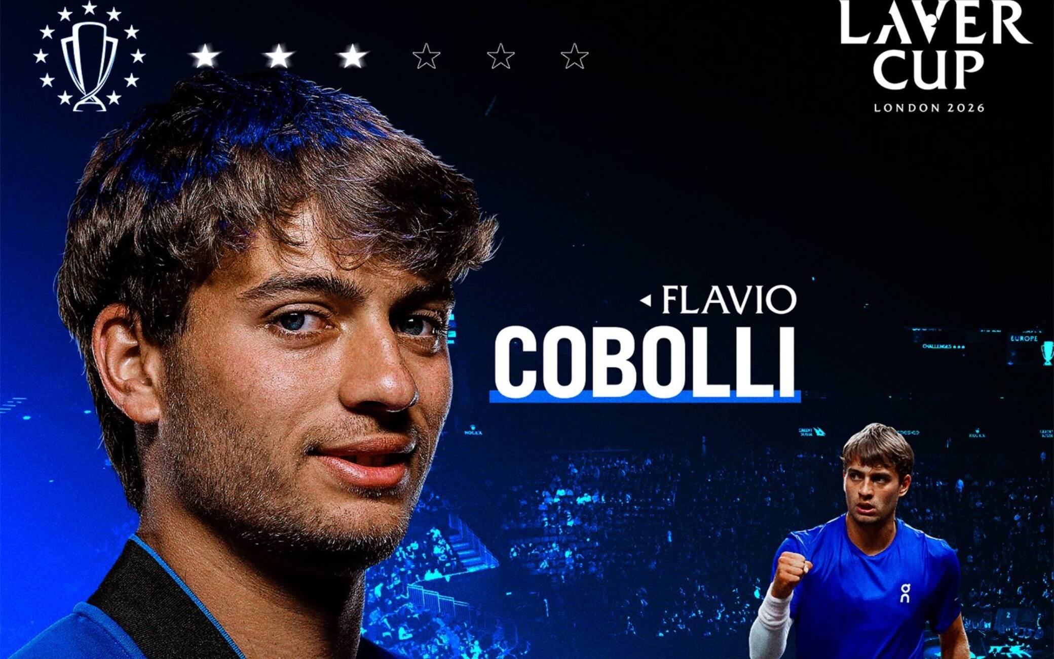  Flavio Cobolli giocherà la Laver Cup 2026 con Alcaraz e Zverev nel Team Europa