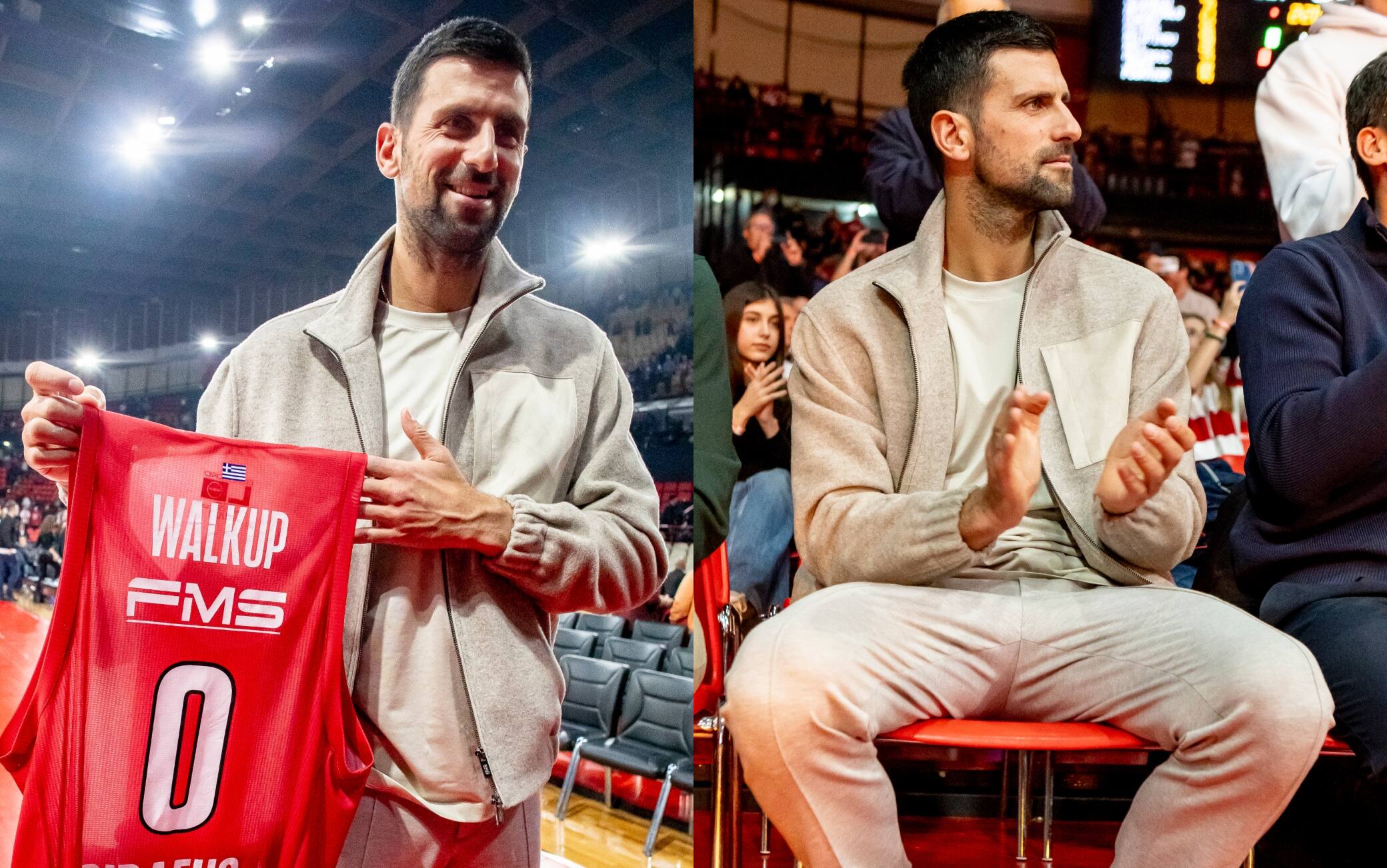  Un ospite speciale al Pireo: Djokovic si gode la sfida tra Olympiacos e Stella Rossa