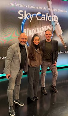 con Lisa Offside, Stefano Borghi e Gianluca Di Marzio