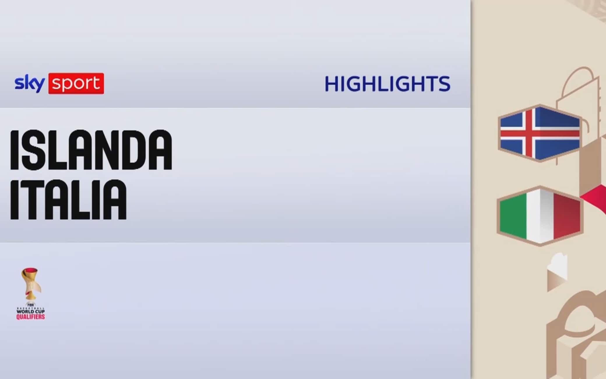  Qualificazioni Mondiali, Islanda-Italia 83-102: highlights 