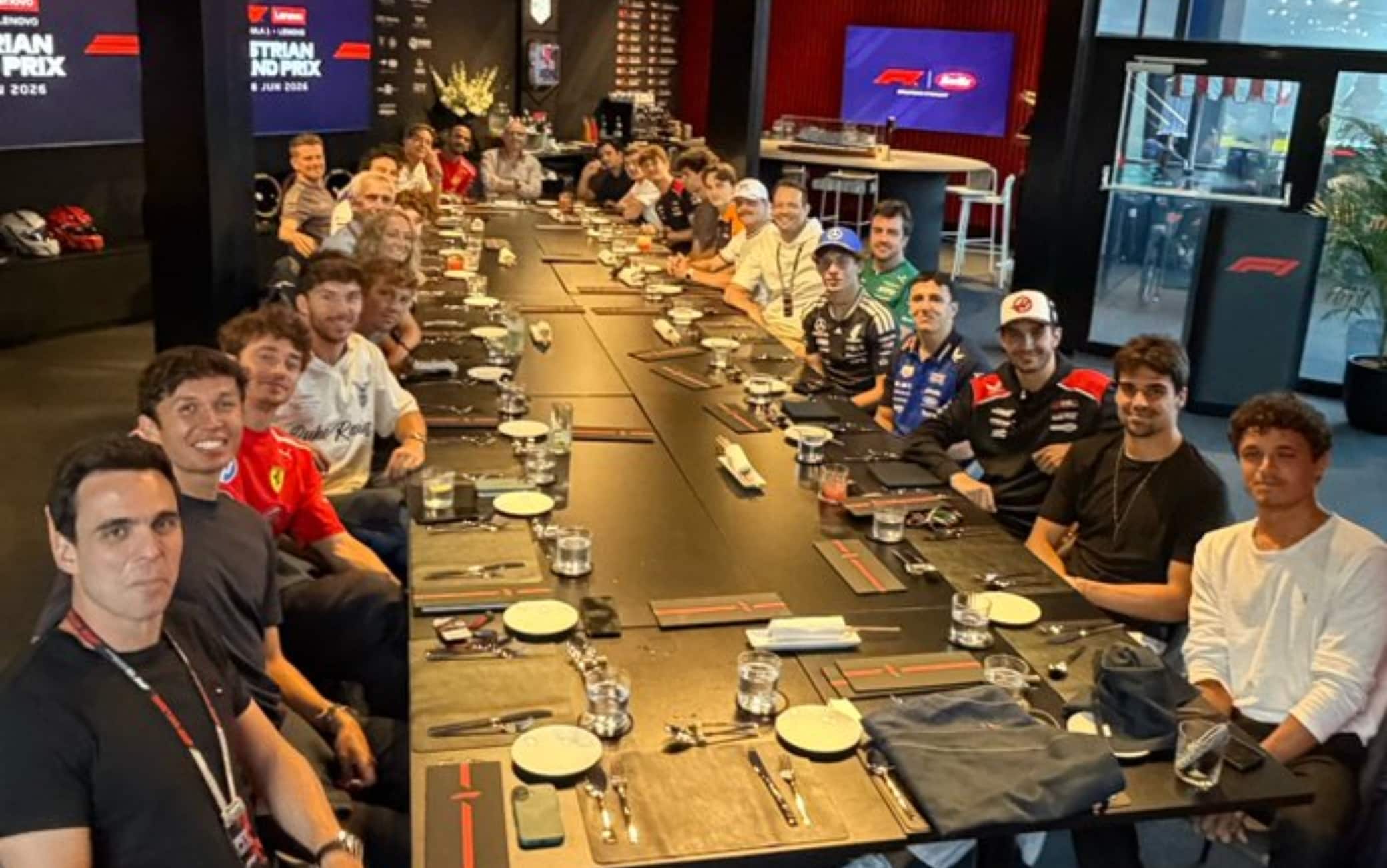 F1, a tavola con il Ceo Stefano Domenicali: la cena dei piloti del Mondiale al GP Austria