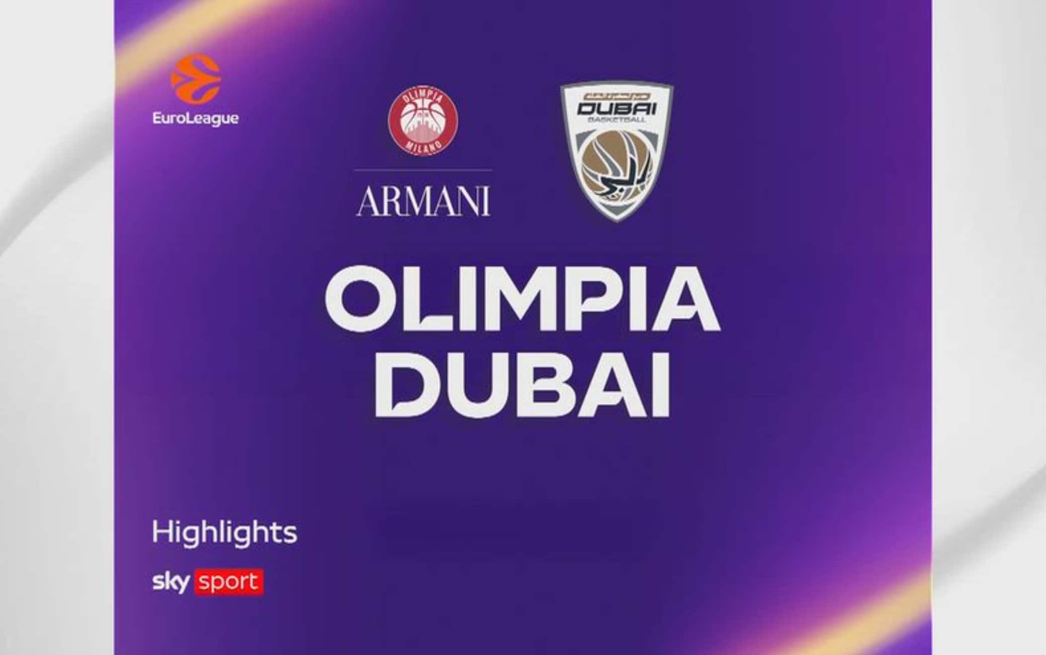 Eurolega, l'Olimpia Milano cede 101-97 contro Dubai