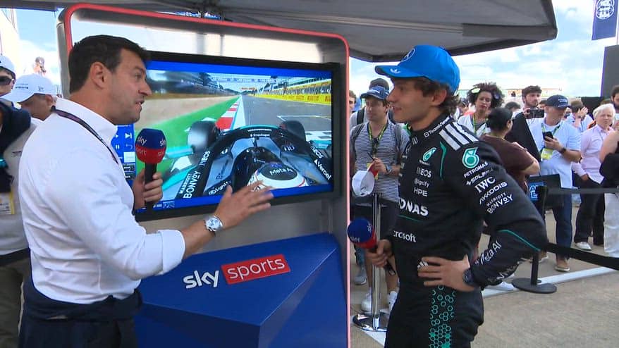 Antonelli spiega la sua pole a Silverstone allo SkyPad