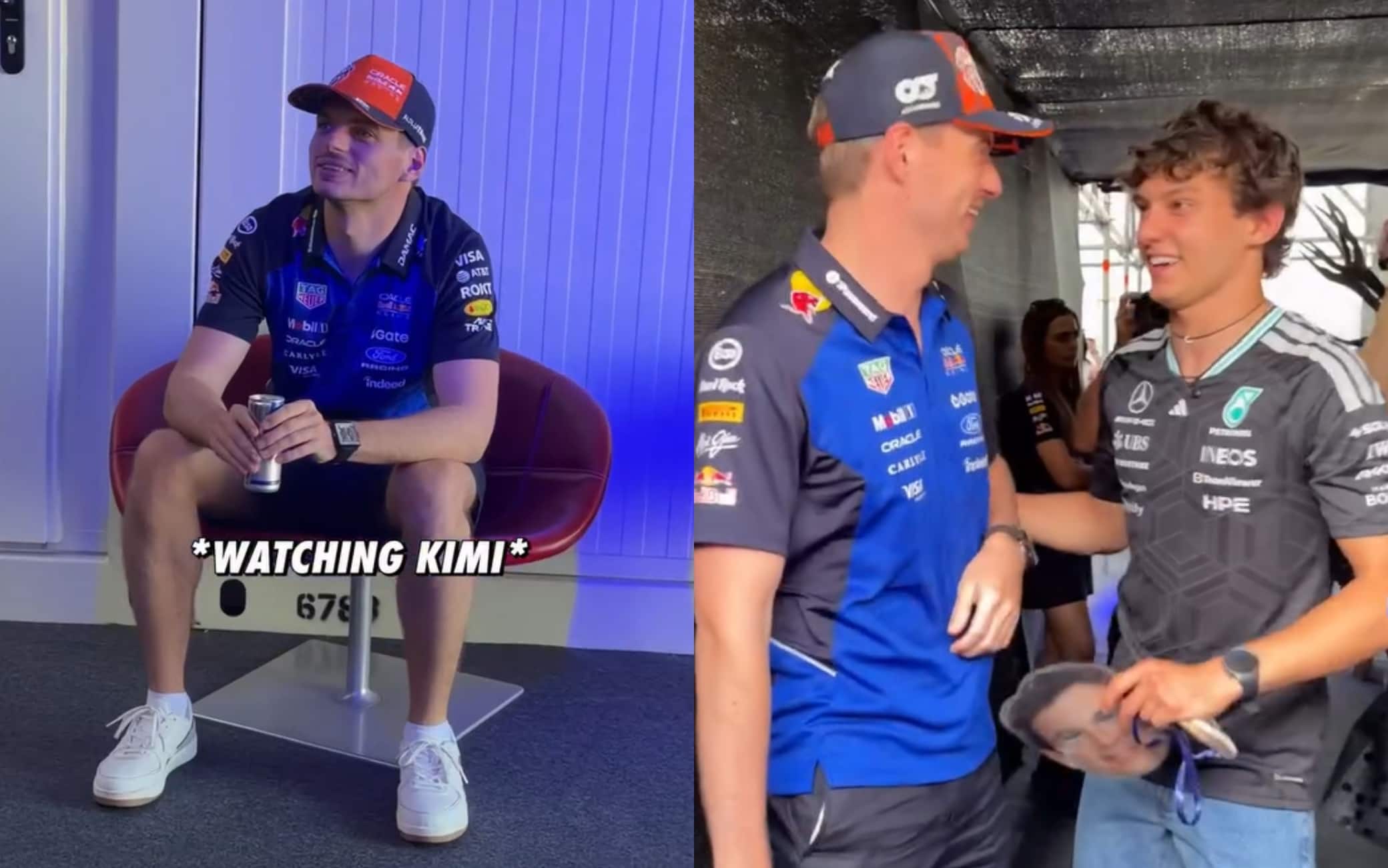 Verstappen-Kimi, battute e risate nel paddock. VIDEO