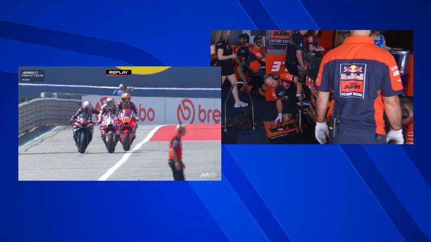 GP Austin, Bezzecchi scherza con Bagnaia in pit-lane