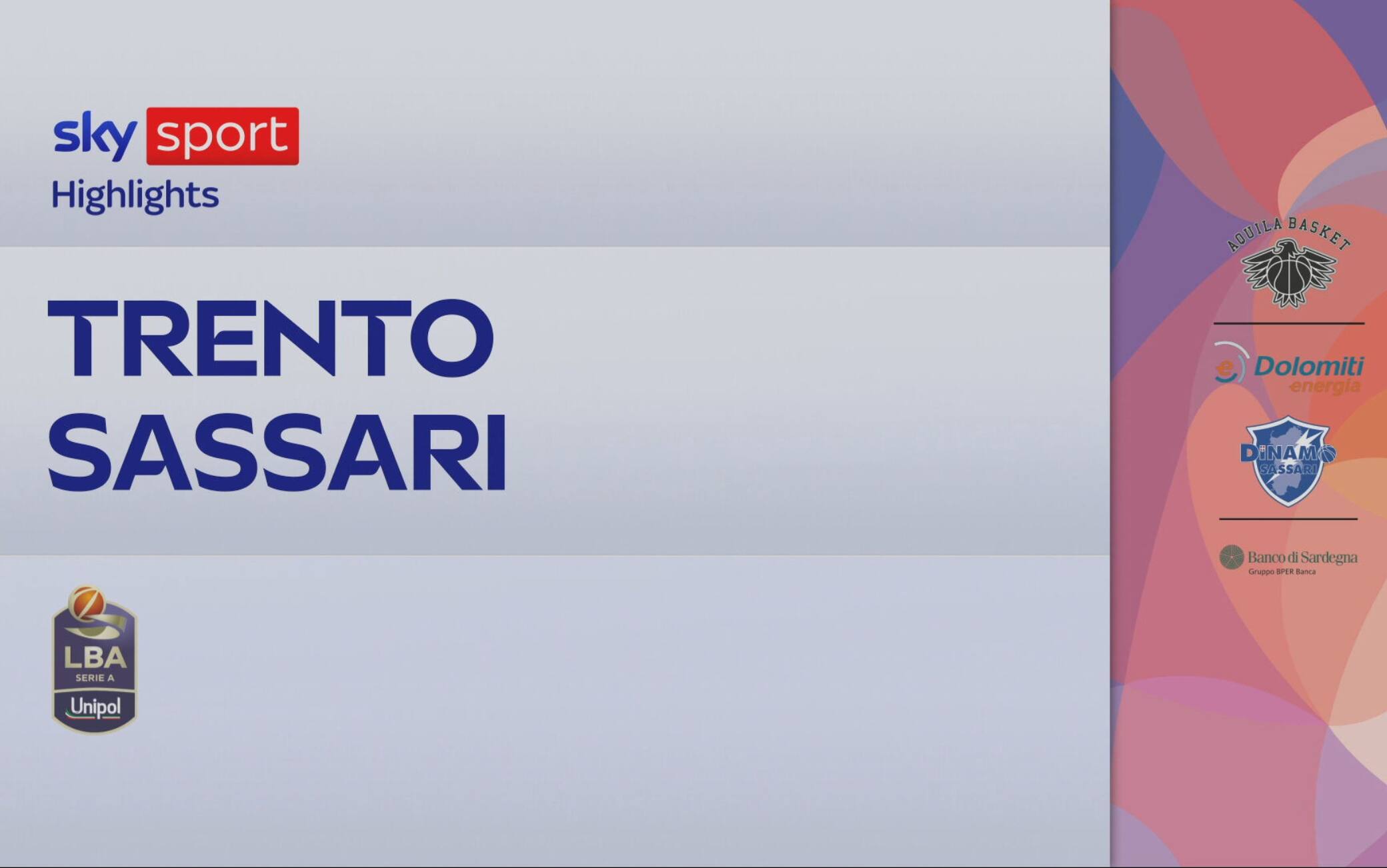 Serie A Basket, Trento-Sassari 96-99 OT: gli HIGHLIGHTS