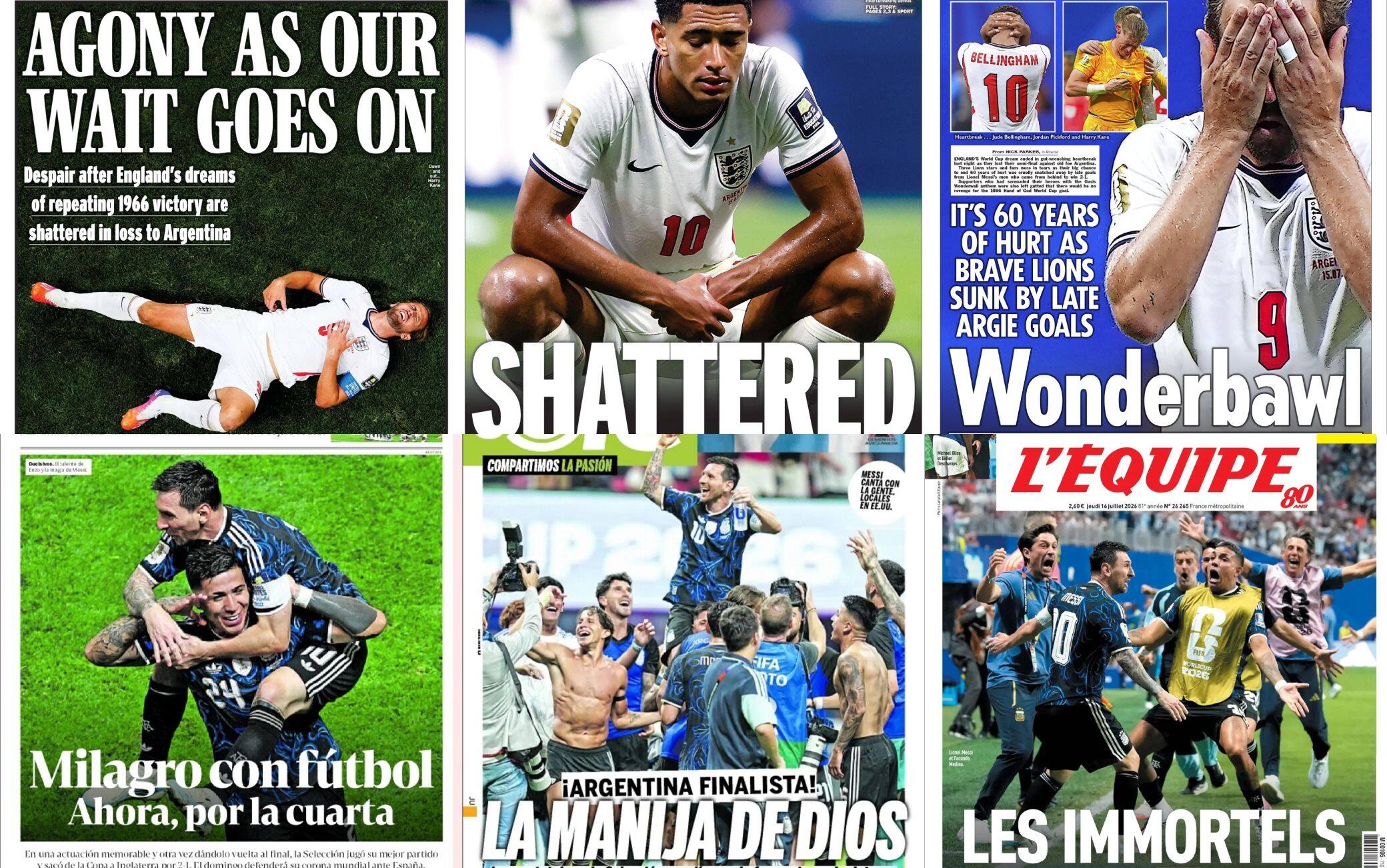 Wonderbawl e 'manija' de Dios: la semifinale vista dai giornali inglesi e argentini