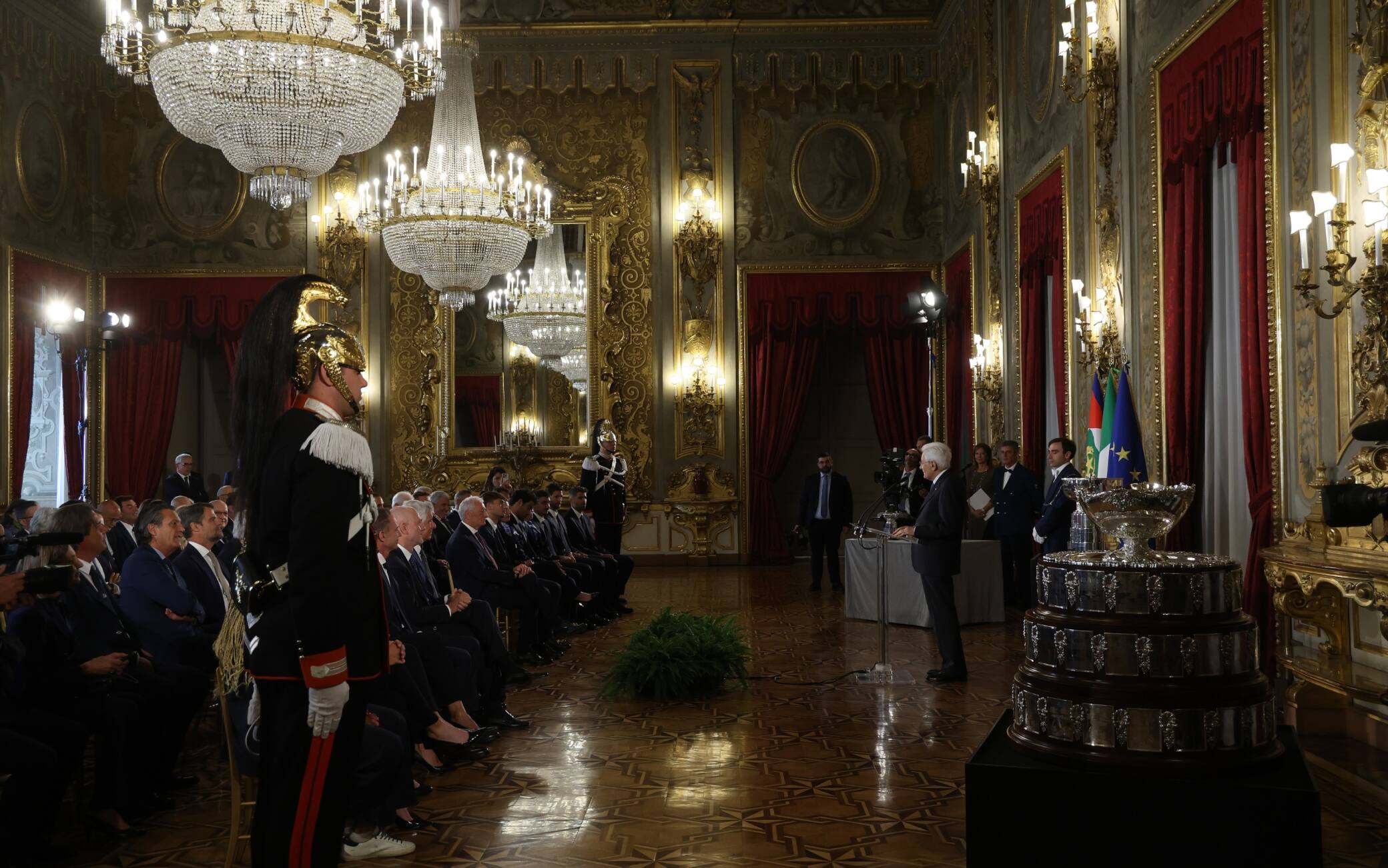 Italia di Coppa Davis e BJK Cup dal presidente Mattarella al Quirinale. Le FOTO
