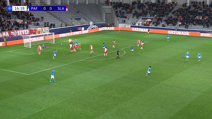 Pafos-Slavia Praga, il gol di Dragomir è una meraviglia