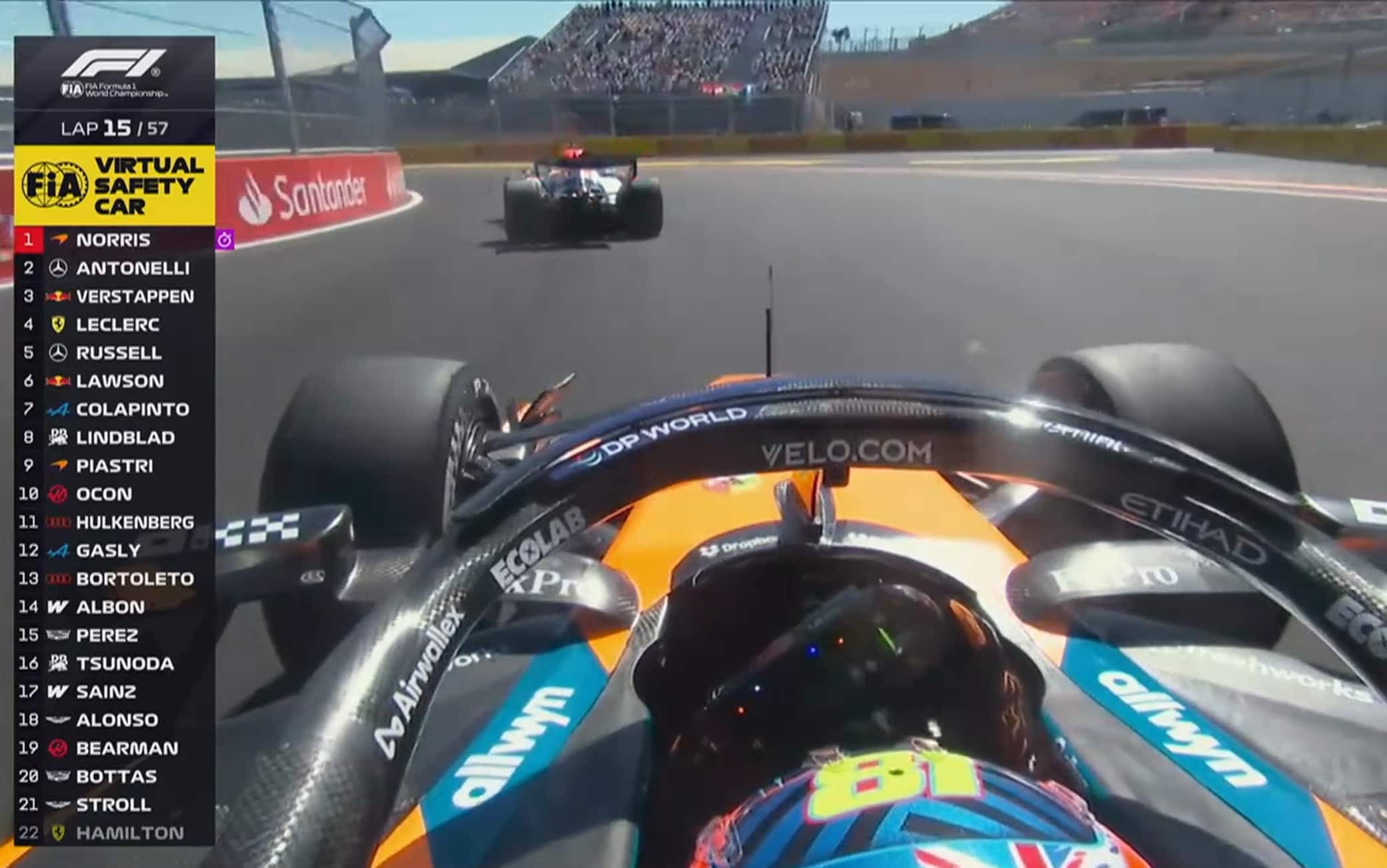 Norris 'manca' la Virtual Safety Car a Madrid: l'episodio chiave del GP Spagna