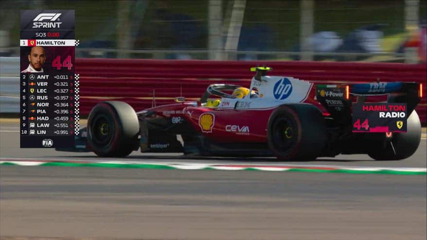 Hamilton via radio dopo la pole Sprint: "Grande lavoro!"
