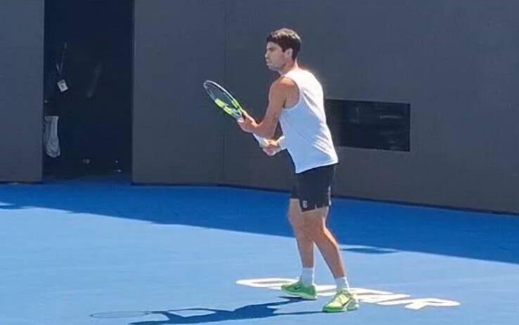 Alcaraz, allenamento a Doha sul Centrale contro Rublev