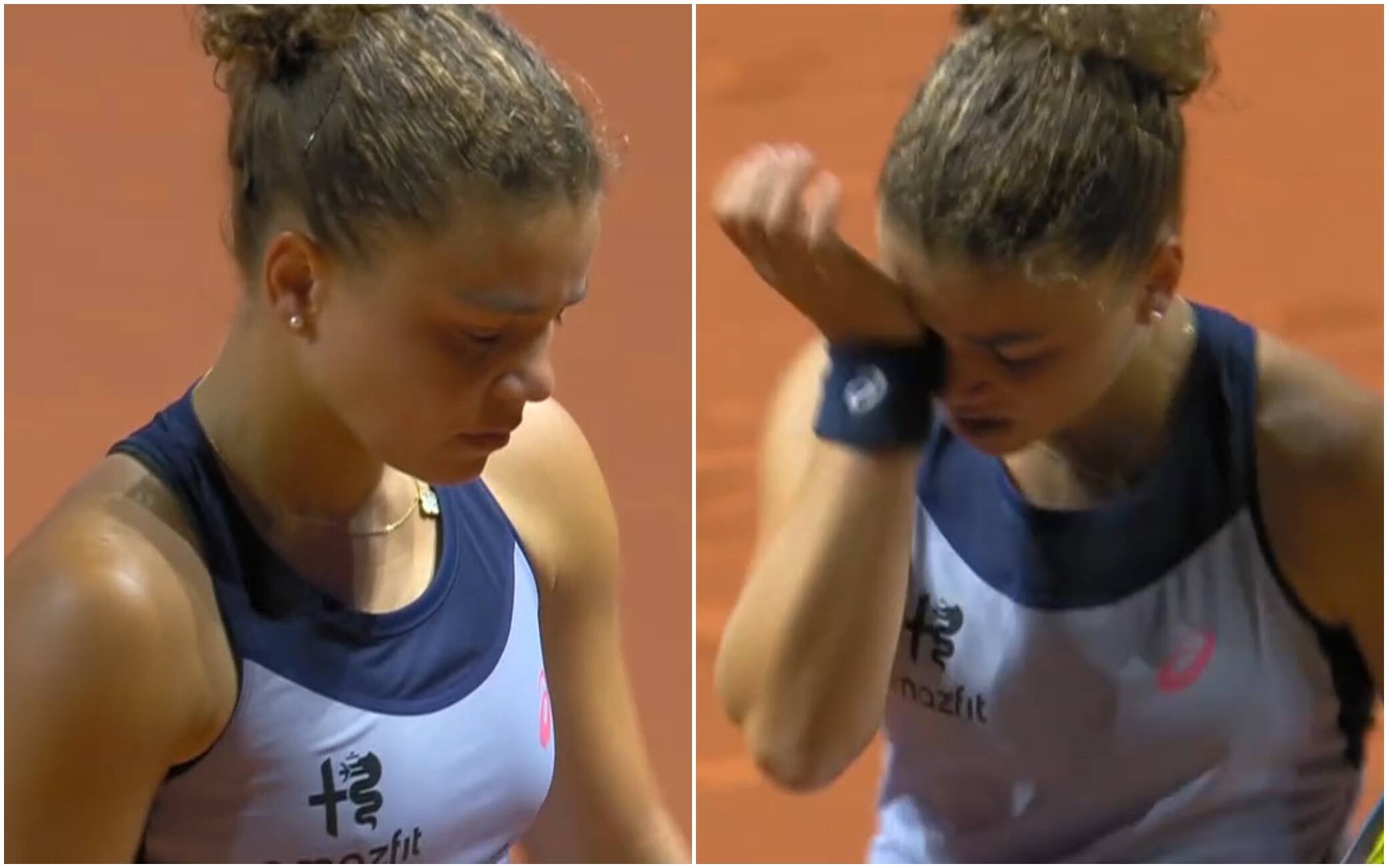 Jasmine Paolini in lacrime contro Sonmez al Wta Stoccarda
