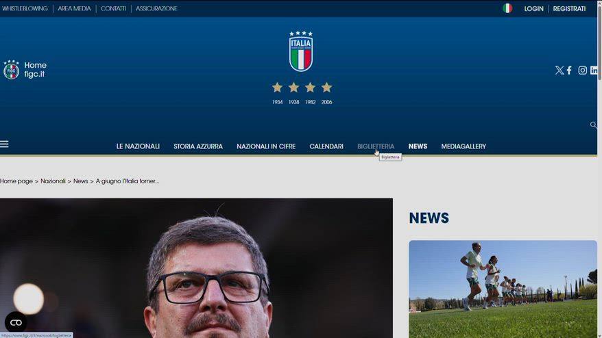 Italia, Baldini ct per amichevoli con Lussemburgo e Grecia
