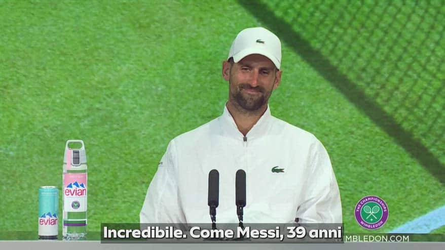 Wimbledon, Djokovic su Messi: "Sarebbe bello giocare 90'"