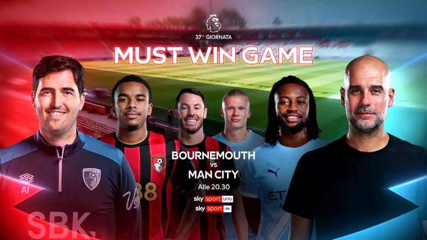 Premier, 37^ turno: staera su Sky Bournemouth-Man City