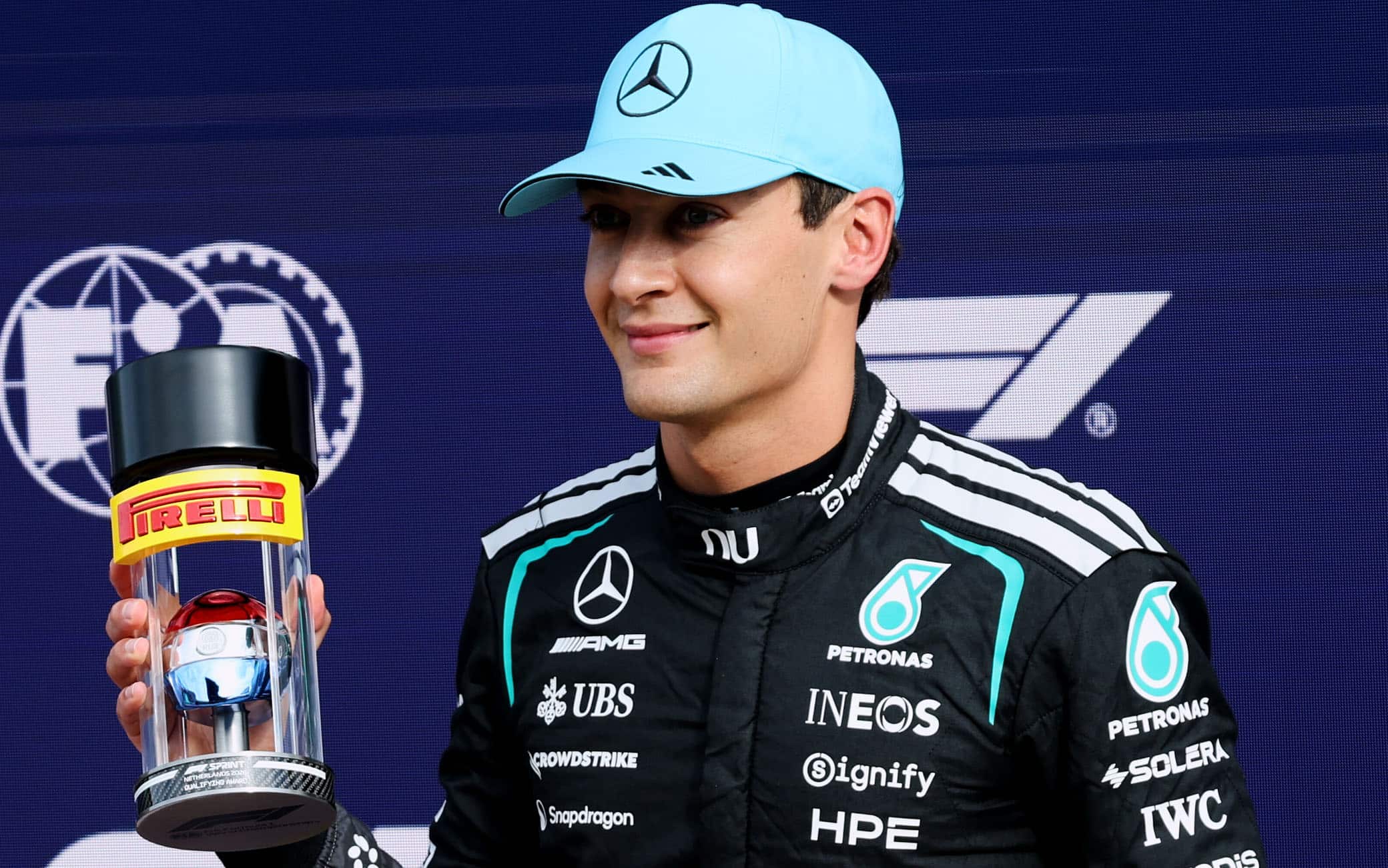 Russell dopo la pole Sprint in Olanda: "Contento di aver battuto Ferrari e McLaren"