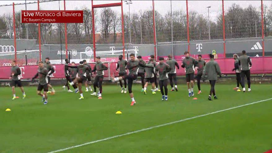 Bayern Monaco, l'allenamento alla vigilia dell'Atalanta
