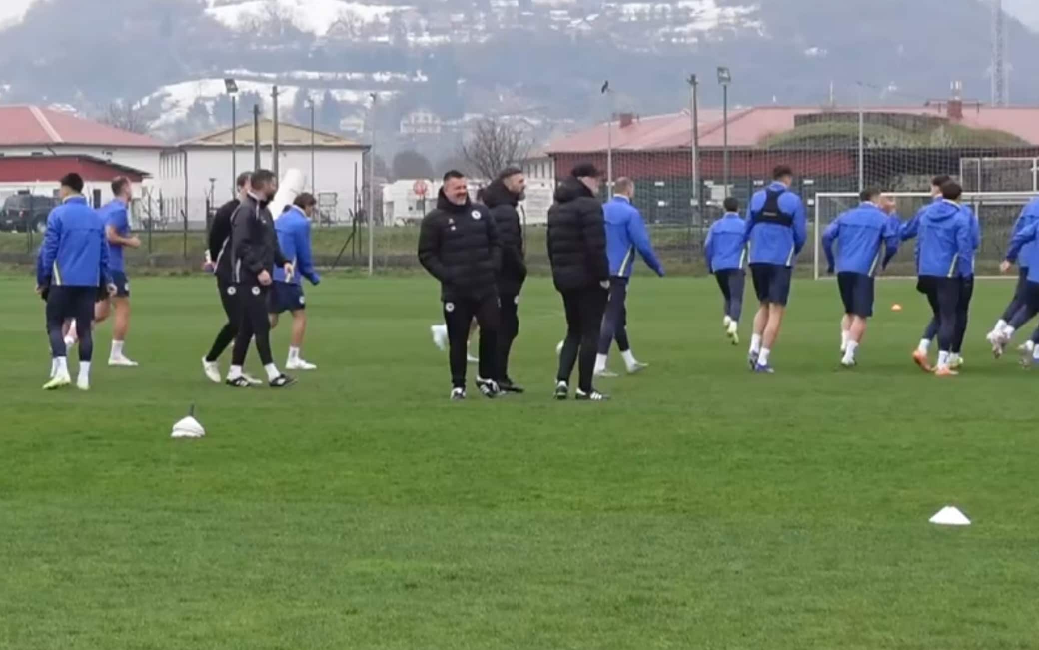 Bosnia-Italia, l'allenamento della nazionale di Barbarez dopo il giorno di riposo. VIDEO