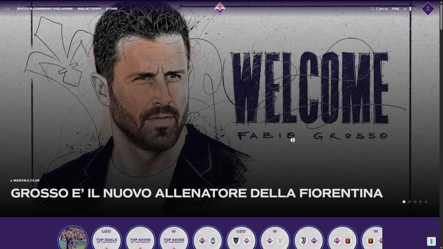 Fabio Grosso è il nuovo allenatore della Fiorentina