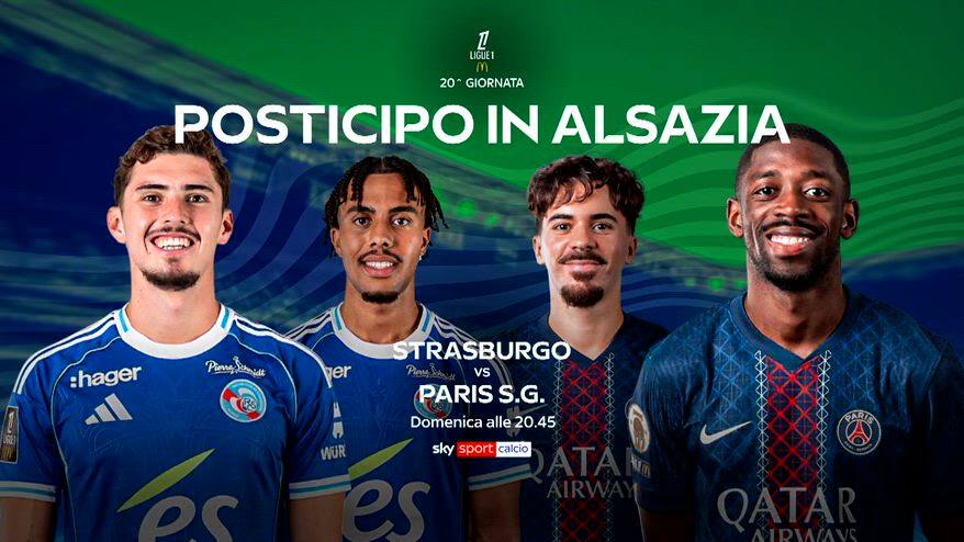 Ligue 1, Strasburgo-PSG domenica su Sky