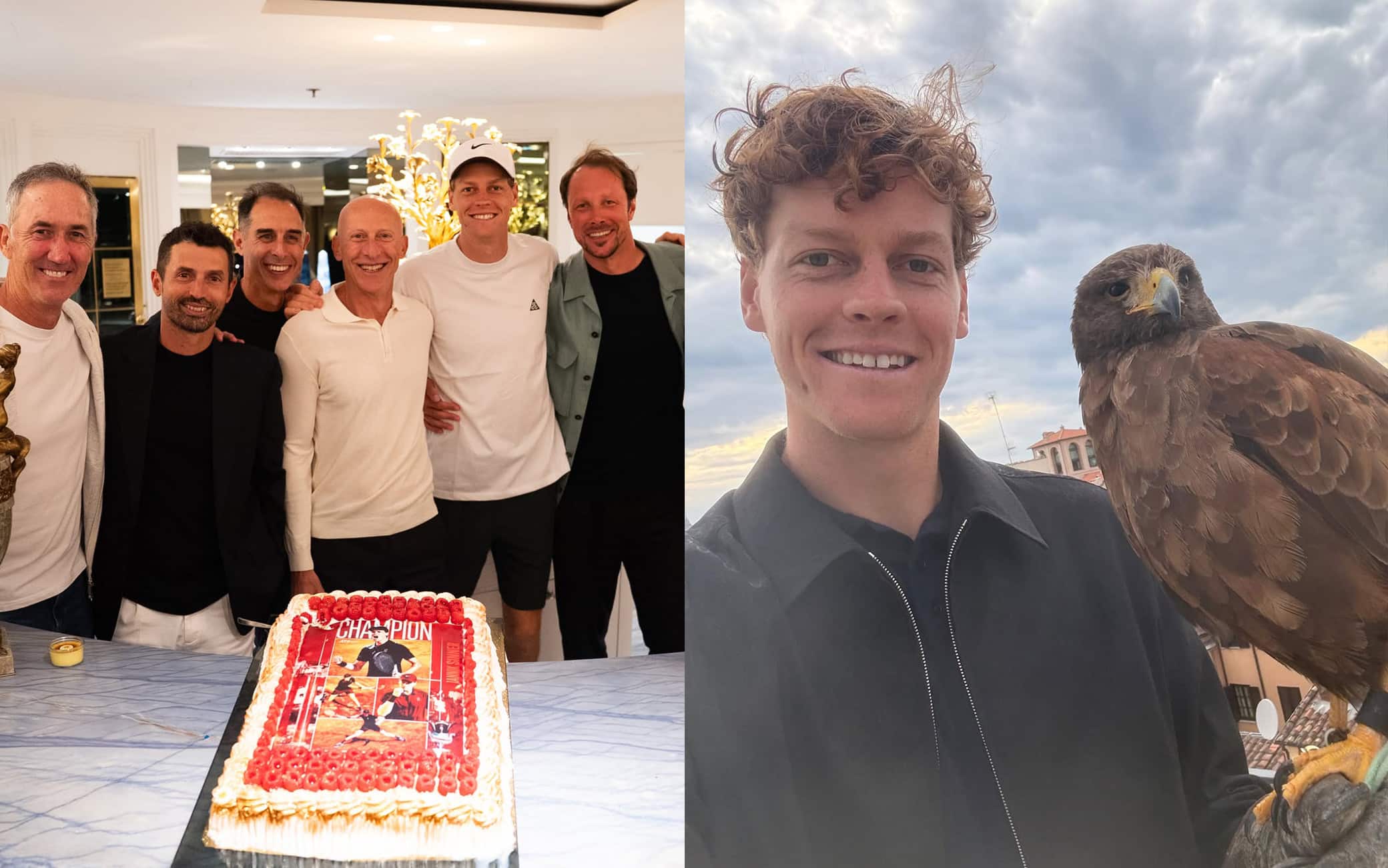 Sinner e la sua Roma: le foto tra golf, amatriciana e la torta da campione