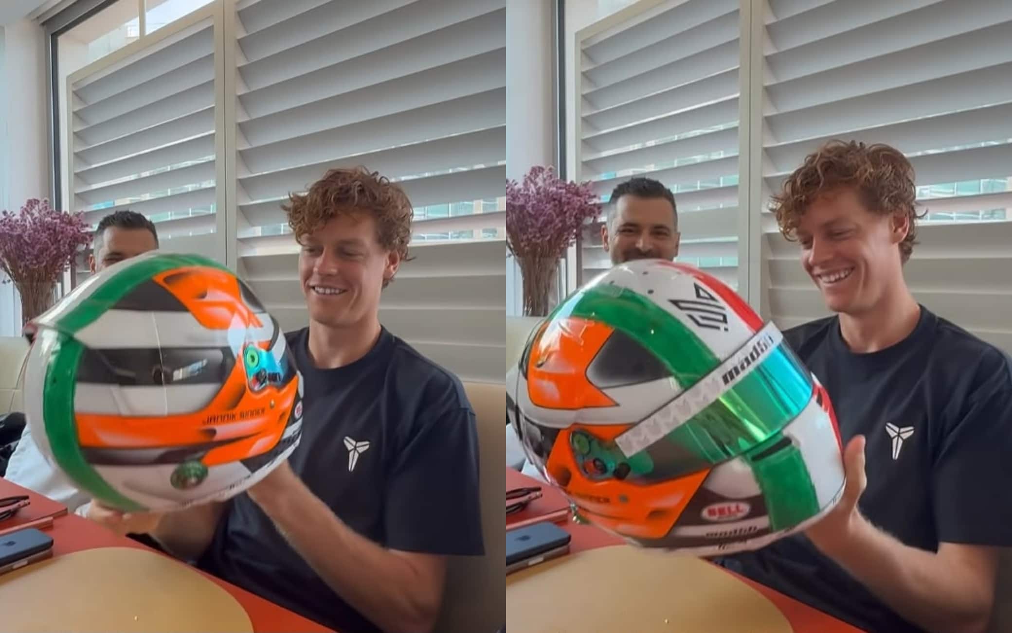 Jannik Sinner e il regalo speciale: un casco da F1 personalizzato