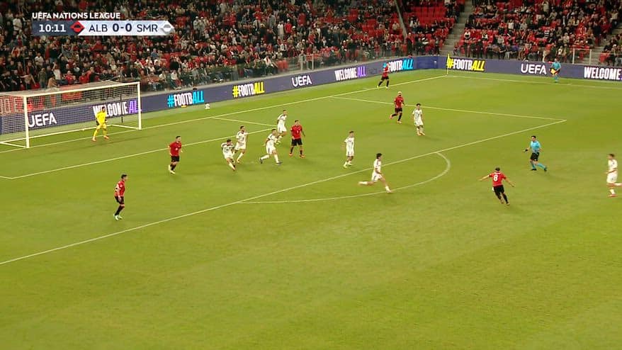 Albania, gol magnifico di Asllani contro San Marino