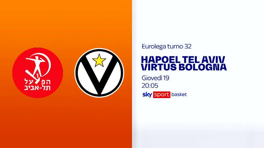 Eurolega, 32^ turno: Hapoel-Virtus Bologna su Sky