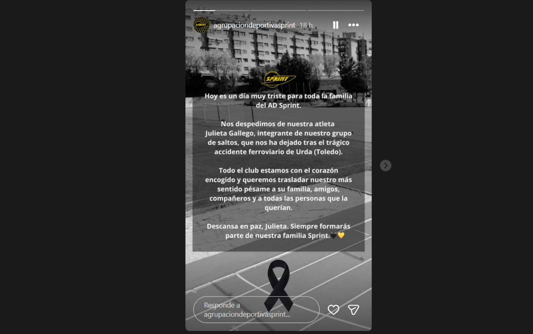 Il cordoglio del club di appartenenza di Julieta Gallego