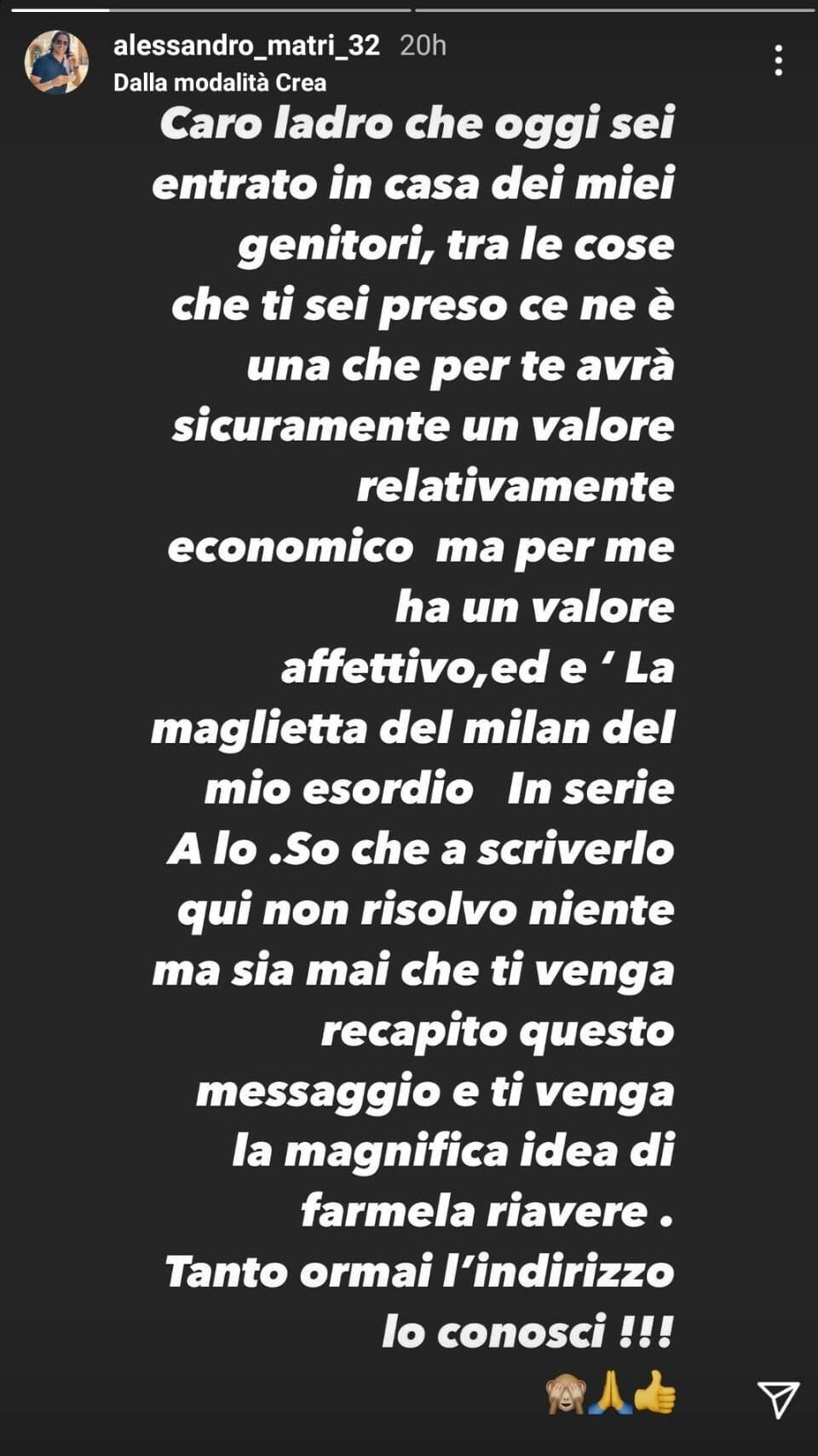 Matri (Instagram Story)