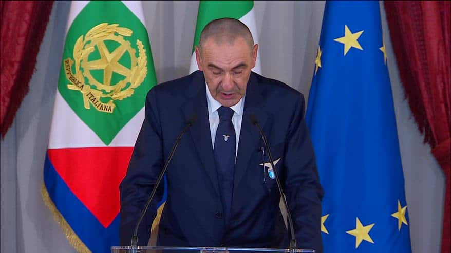 Sarri al Quirinale: "Giocheremo con determinazione"