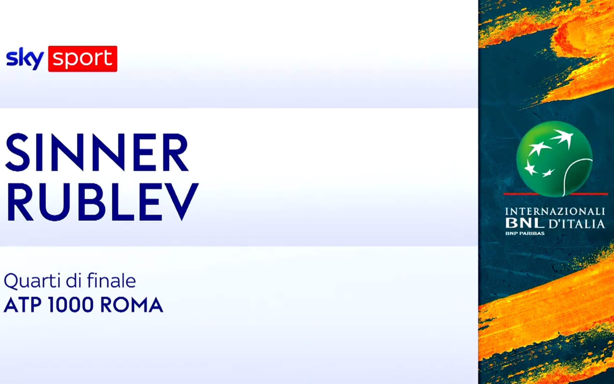 Sinner-Rublev: highlights Atp Roma