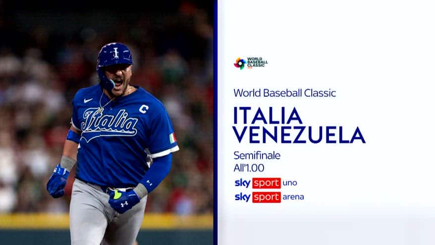 World Baseball Classic, semifinale Italia-Venezuela su Sky