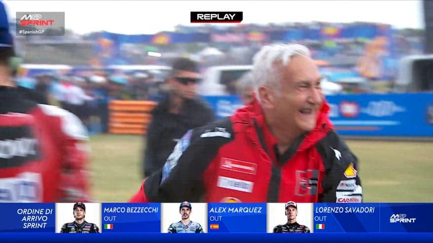 Ducati-felicità: Tardozzi abbraccia Pecco e poi Marc