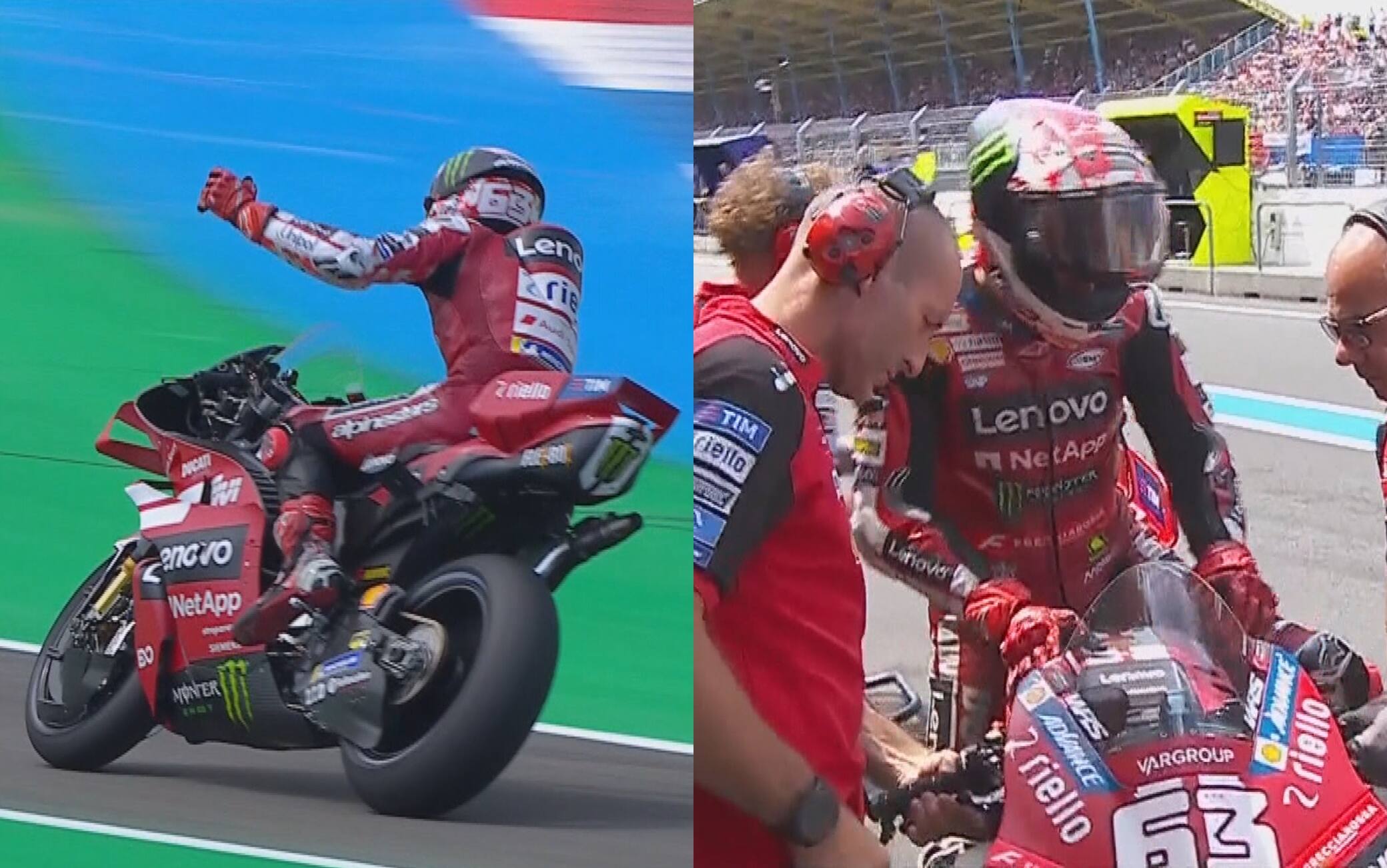 Bagnaia, problema tecnico e ritiro nel GP Assen (Olanda): cosa è successo