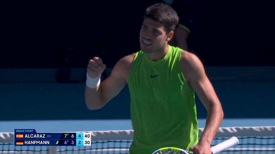 Australian Open, i migliori colpi di Alcaraz-Hanfmann