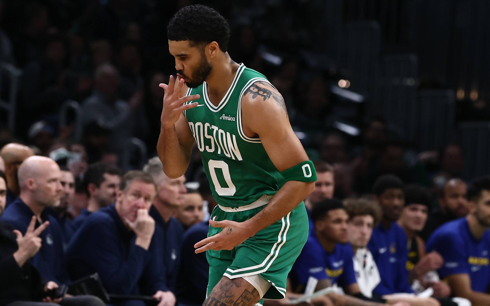 NBA, Tatum c'è: contro Golden State doppia doppia da 24 punti e 10 rimbalzi con 5 triple