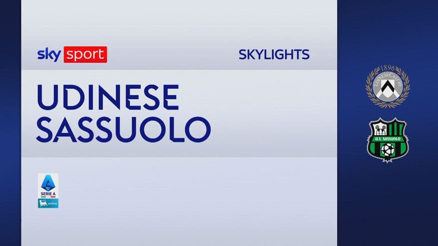 Udinese-Sassuolo 1-2: gol e highlights