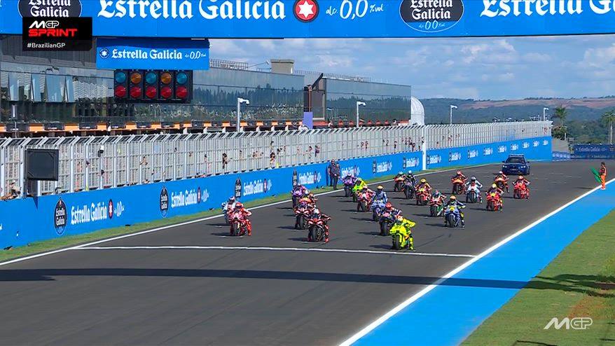 Gp Brasile, la partenza e il primo giro della Sprint Race