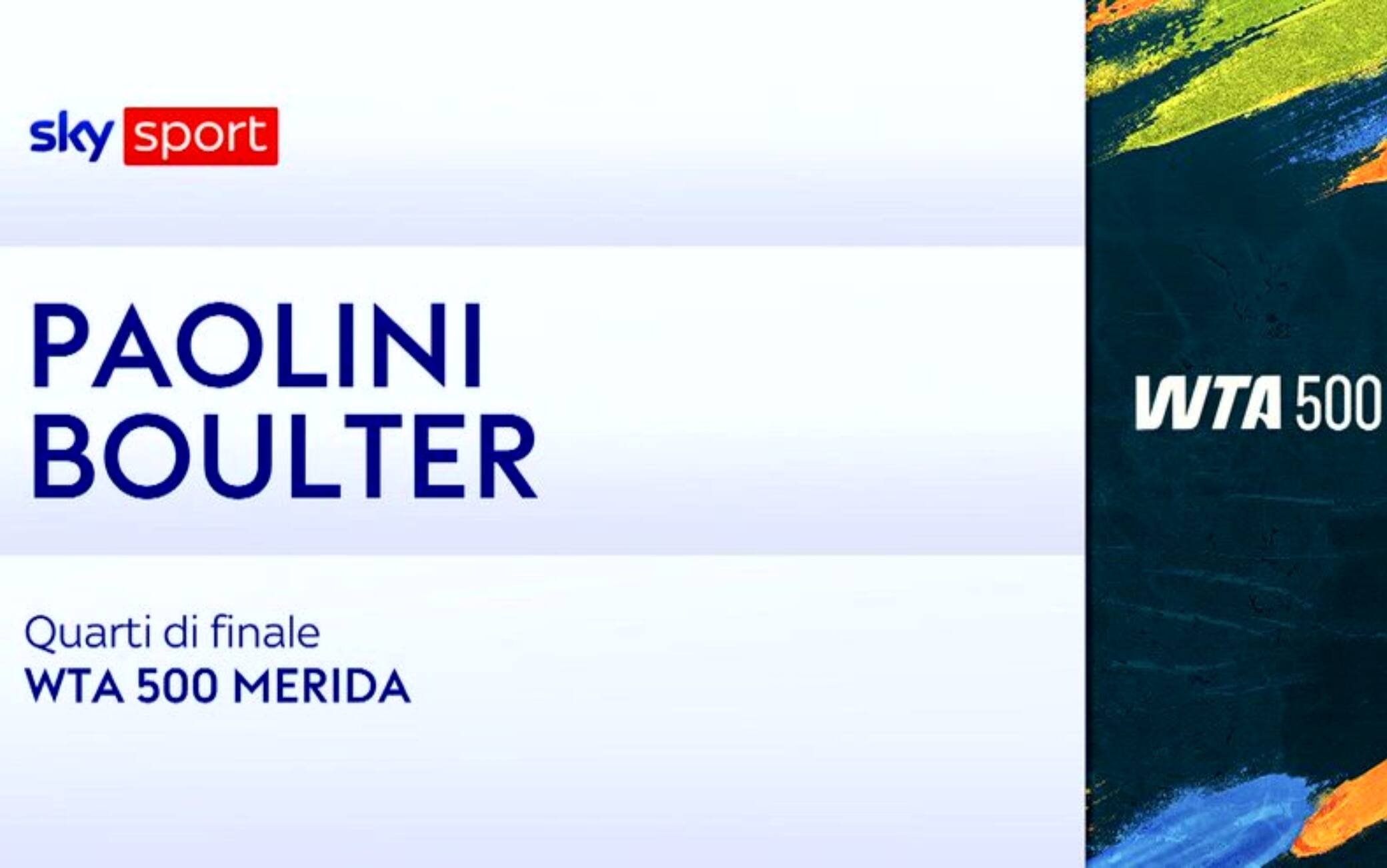 Paolini-Boulter: highlights Wta Merida