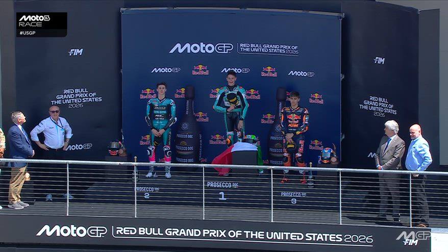 L'inno italiano torna a suonare in Moto 3 dopo 1274 giorni